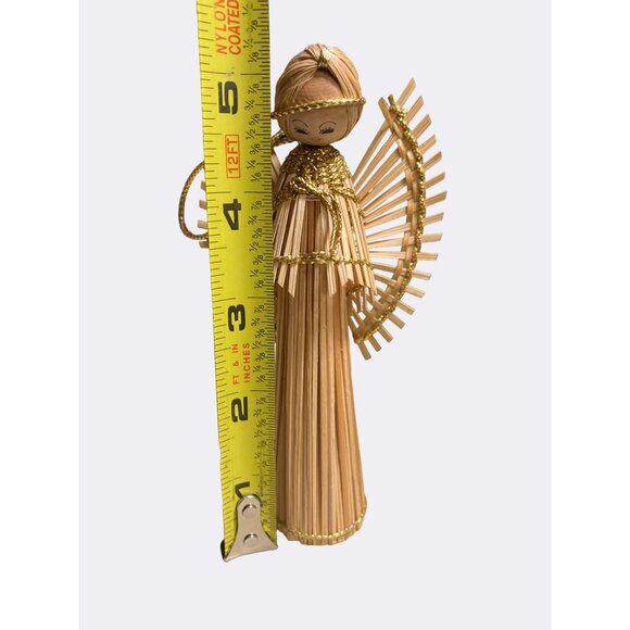 Handcrafted Wood Stick Christmas Angel Decoration Ornaments Set of Six - Picture 5 of 9